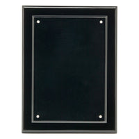 Piano Finish Plaque with Magnetic Acrylic - Black - 9" X 12"