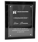 Piano Finish Plaque with Magnetic Acrylic - Black - 9" X 12"