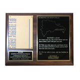 LDS Missionary Plaque - 3 Panel w/silver backing