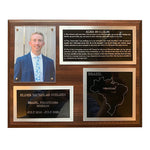 LDS Missionary Plaque - 4 panel w/gold backing