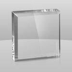 Clear Square Acrylic Paperweight - 4x4x1