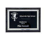 Black Marble Plaque with Black plate and Silver Lettering - 5"x7"