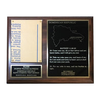 LDS Missionary Plaque - 3 Panel w/silver backing